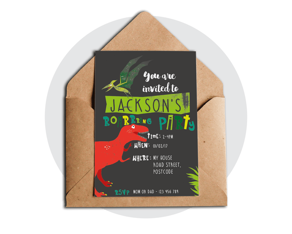 Printable Dinosaur Invitation
