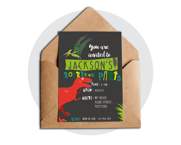 Printable Dinosaur Invitation