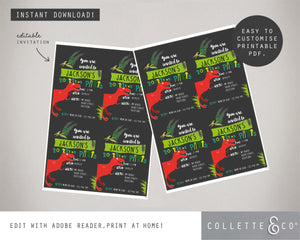Printable Dinosaur Invitation 03