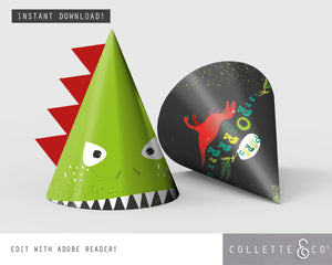Printable Dinosaur Party Hats