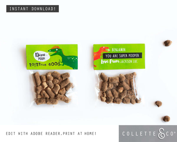 Printable Dinosaur Poop Favour Labels 02