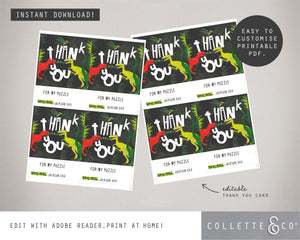 Printable Dinosaur Thank You Card 03