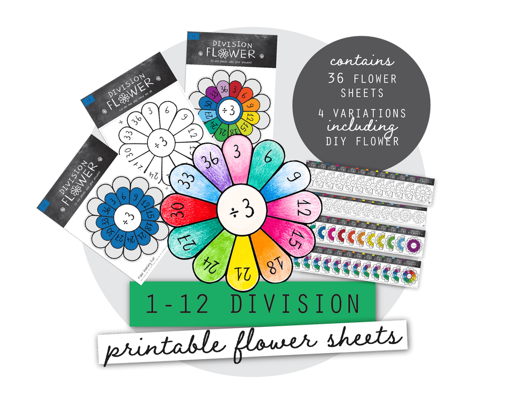 Printable Division Flowers