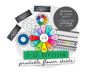 Printable Division Flowers
