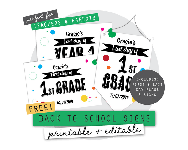 Printable Free Back to School Signs