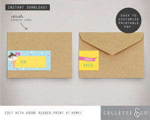 Printable Ice Cream Address Label