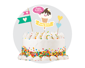 Printable Ice Cream Cake Topper