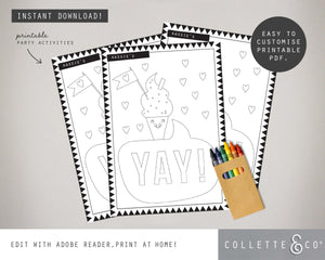 Printable Ice Cream Colouring Pages