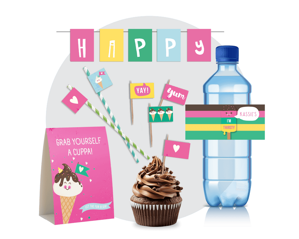 Printable Ice Cream Food Decor 02