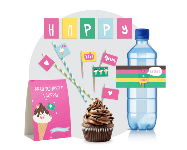 Printable Ice Cream Food Decor 02