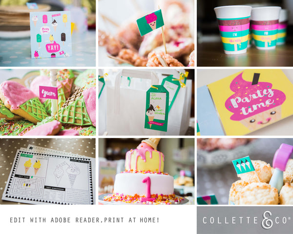 Printable Ice Cream Party Photos