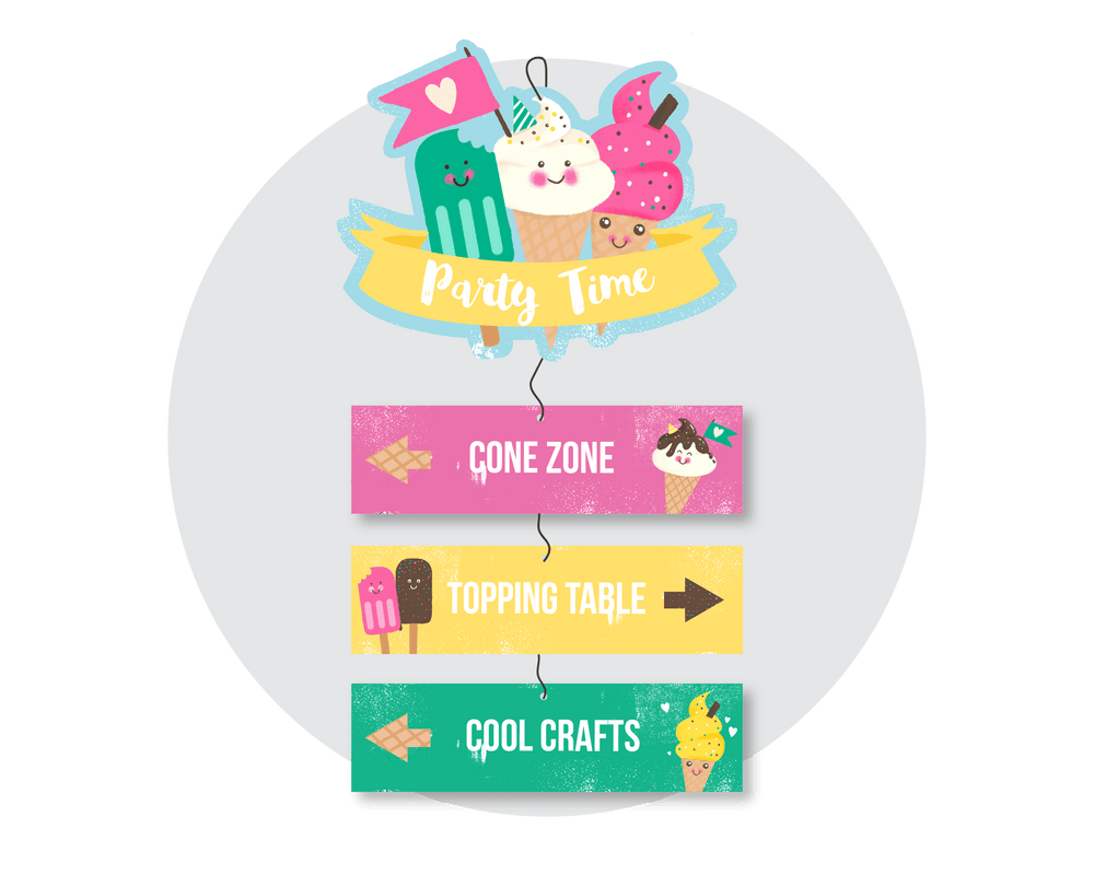 Printable Ice Cream Room Sign
