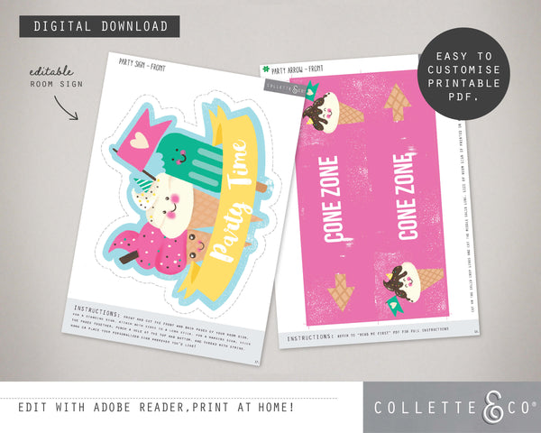 Printable Ice Cream Room Sign 02