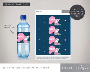 Printable Llama Drinks Label 02