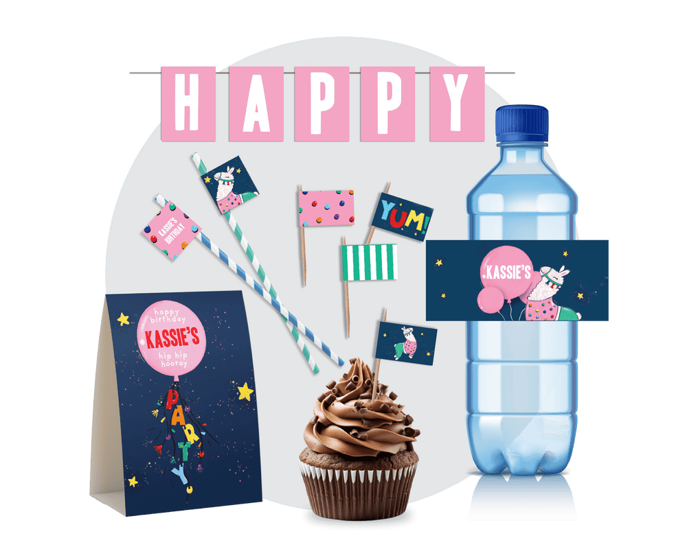 Printable Llama Food Decor 02