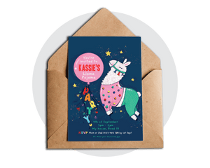 Printable Llama Invitation