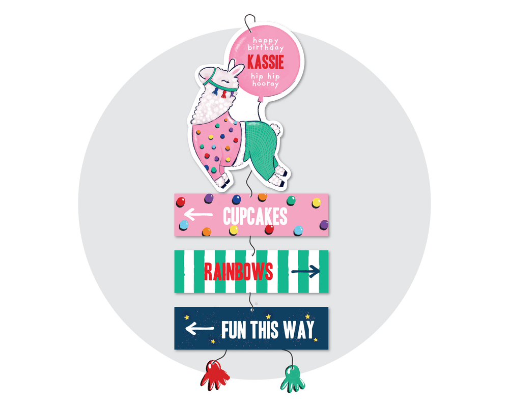 Printable Llama Room Sign