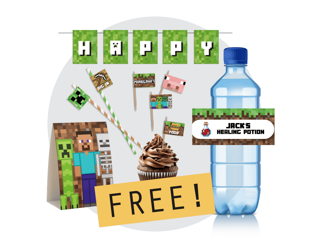 Printable Minecraft Food Decor