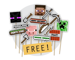 Printable Minecraft Photo Booth Props