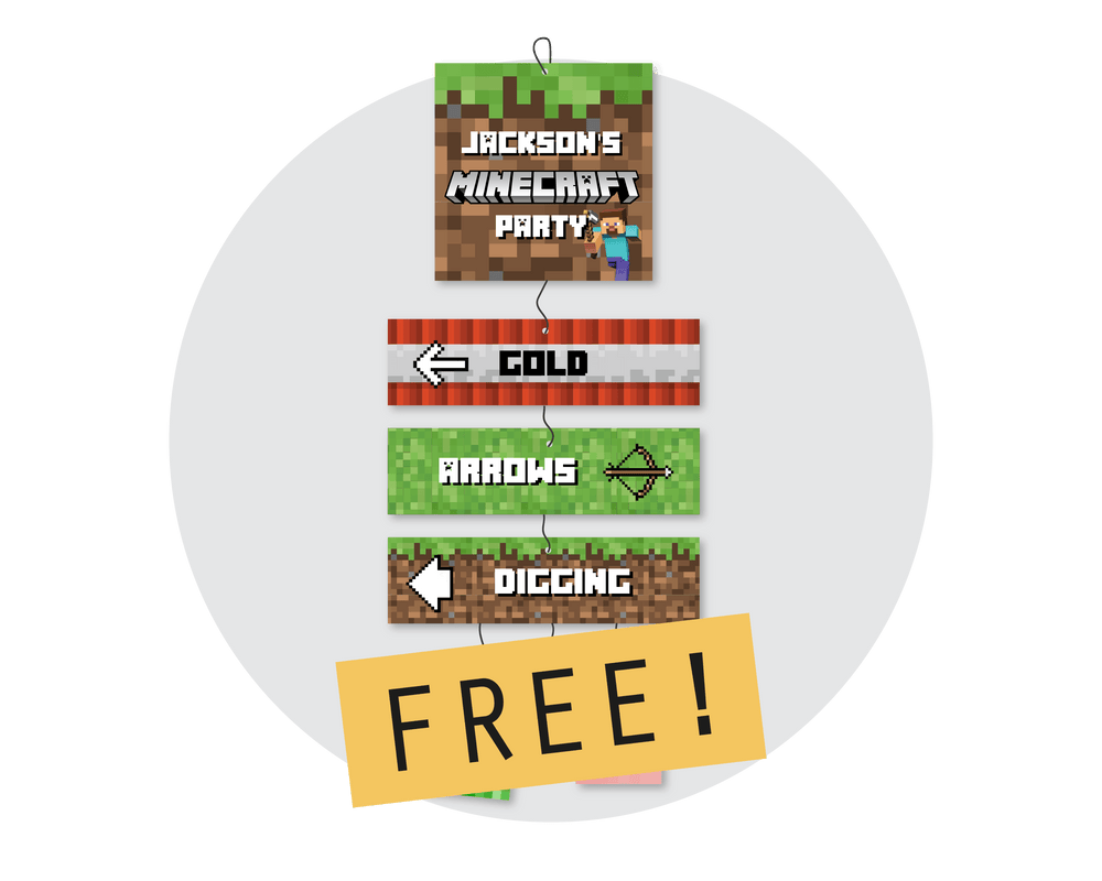 Printable Minecraft Room Sign