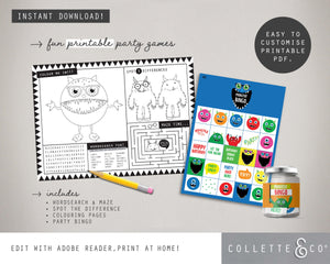 Printable Monster Activities