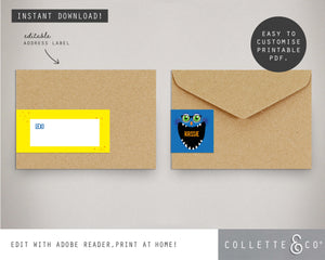 Printable Monster Address Label