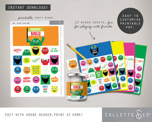 Printable Monster Bingo