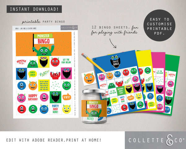 Printable Monster Bingo