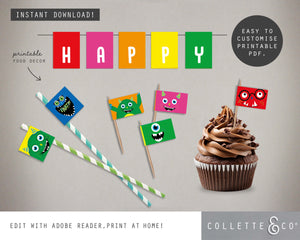 Printable Monster Food Decor