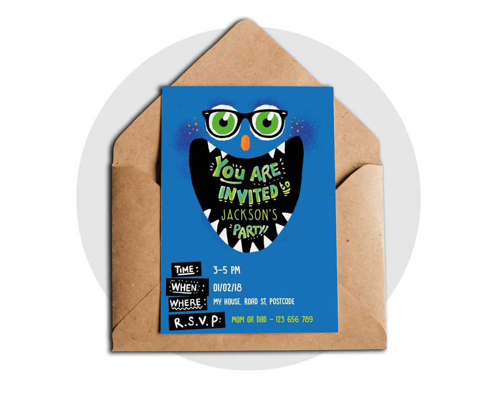Printable Monster Invitation