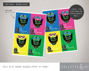 Printable Monster Invitation 03