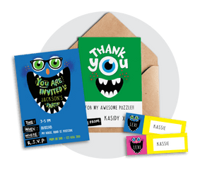 Printable Monster Invitation & Thank You Card