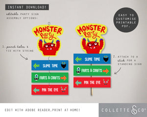 Printable Monster Room Sign