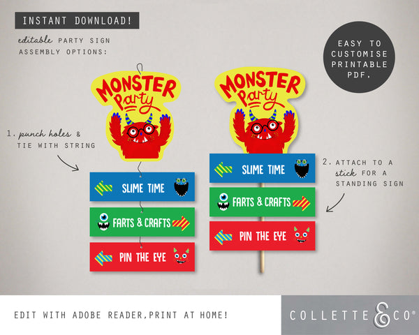 Printable Monster Room Sign
