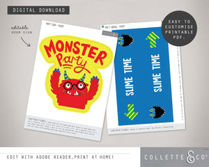 Printable Monster Room Sign 02