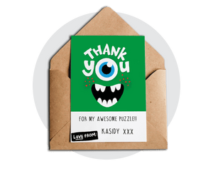 Printable Monster Thank You Card