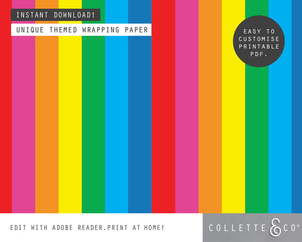 Printable Monster Wrapping Paper 02