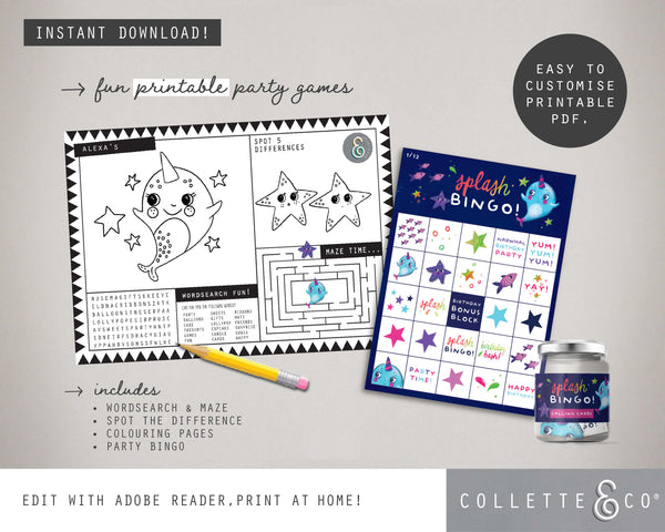 Printable Narwhal Activities