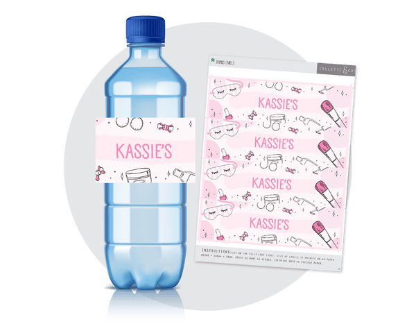 Printable Pamper Drinks Label