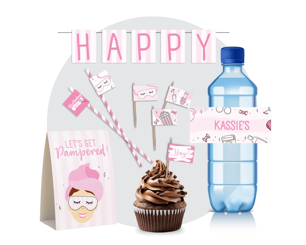 Printable Pamper Food Decor 02