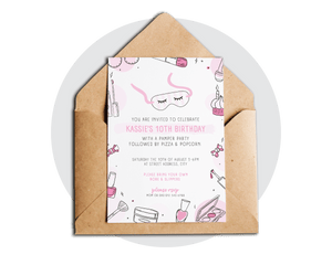 Printable Pamper Invitation