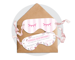 Printable Pamper Mask Invitation