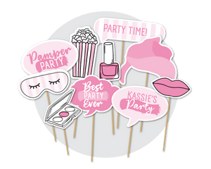 Printable Pamper Photo Booth Props