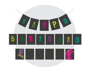 Printable Pink Dinosaur Bunting