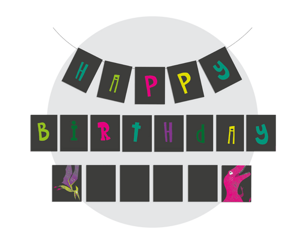 Printable Pink Dinosaur Bunting