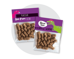 Printable Pink Dinosaur Poop Favour Labels 01