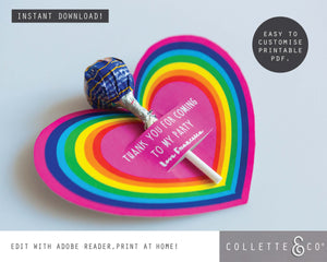 Printable Rainbow Butterfly Lolly Pop 04