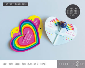 Printable Rainbow Butterfly Lolly Pop 05