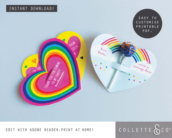 Printable Rainbow Butterfly Lolly Pop 05