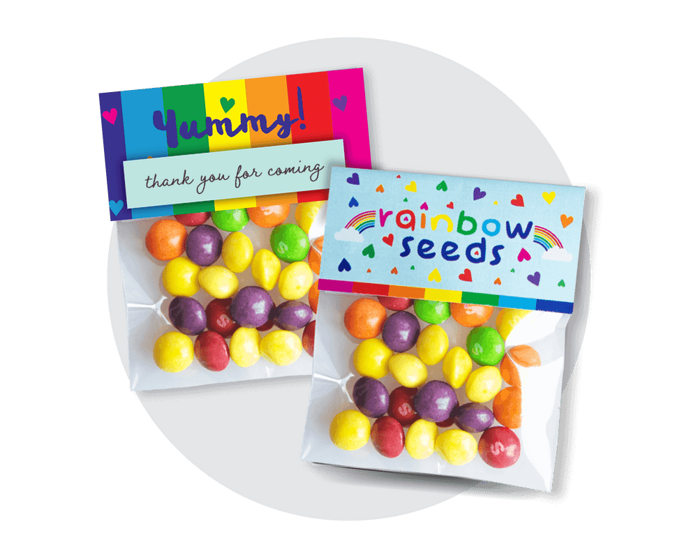 Printable Rainbow Seeds Favour Labels 01
